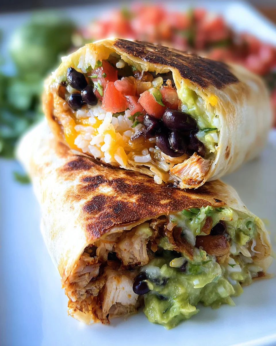 Seven Layer Chicken Burritos
