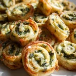 Spinach Dip in Bite-Sized Pinwheels