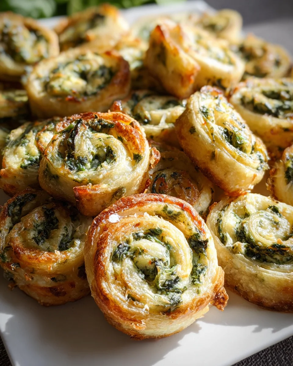 Spinach Dip in Bite-Sized Pinwheels