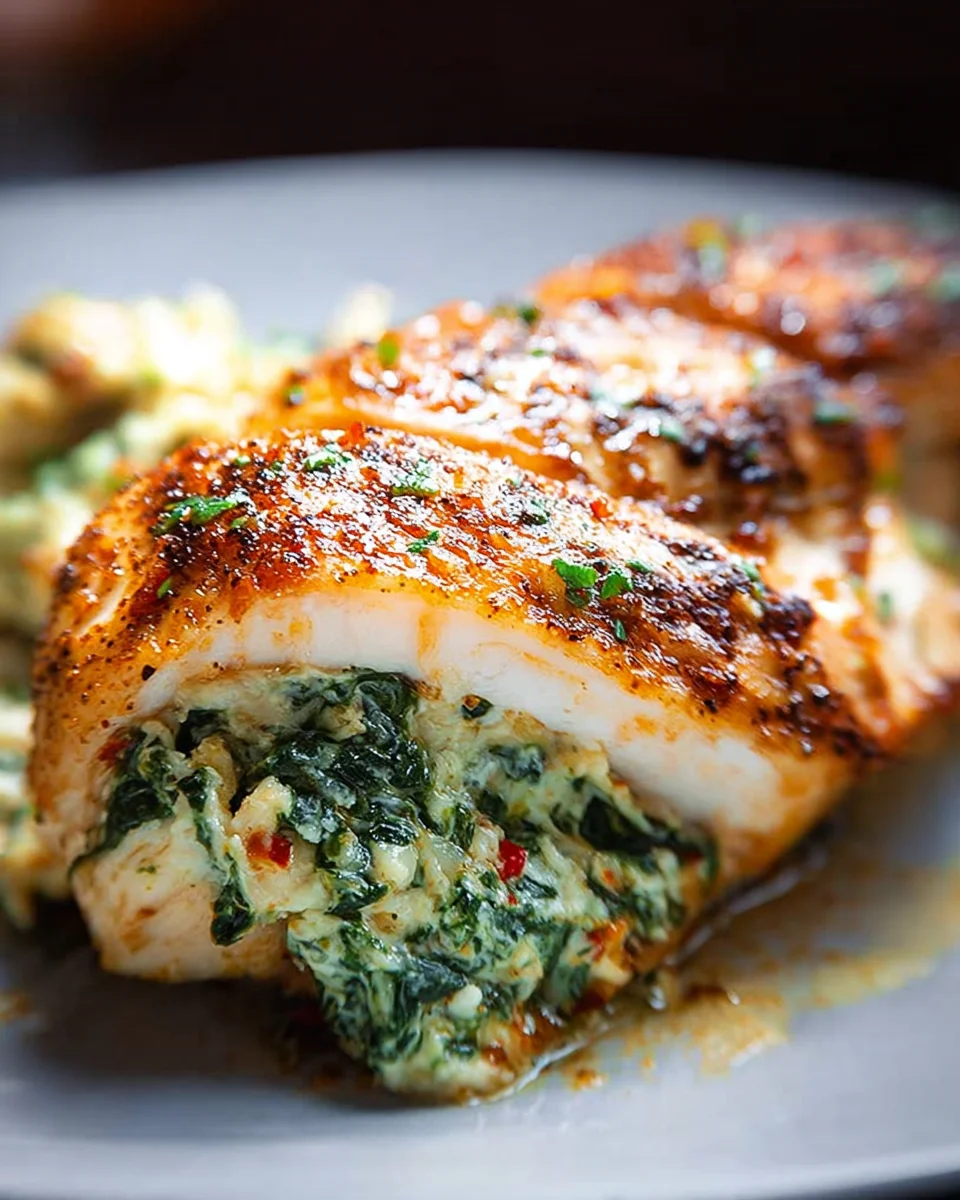 Spinach Stuffed Chicken Breasts