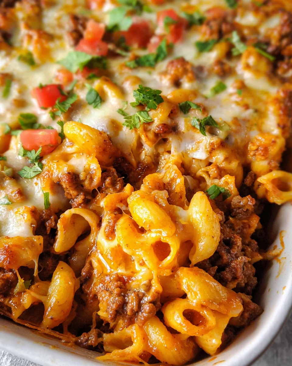 Taco Pasta Casserole (5 Ingredients)