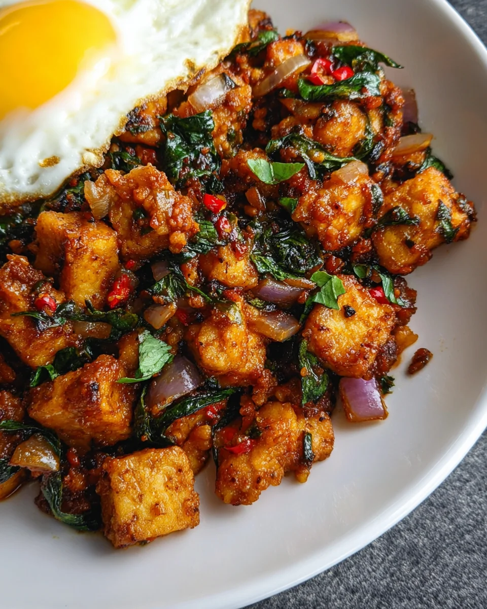 Thai Basil Tofu (Tofu Pad Krapow) 25 Thai