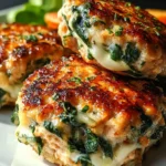 White Cheddar Spinach Chicken Burgers