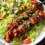BBQ Chicken Skewer Salad