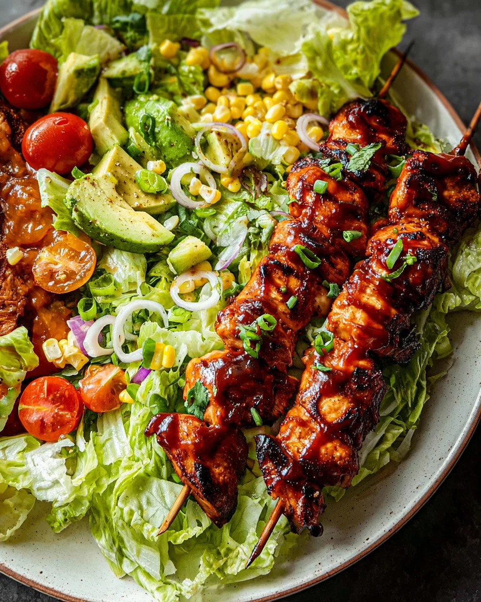 BBQ Chicken Skewer Salad 20 BBQ