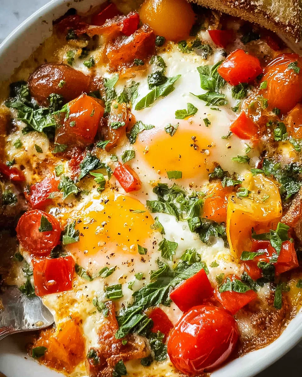 Baked Feta Eggs