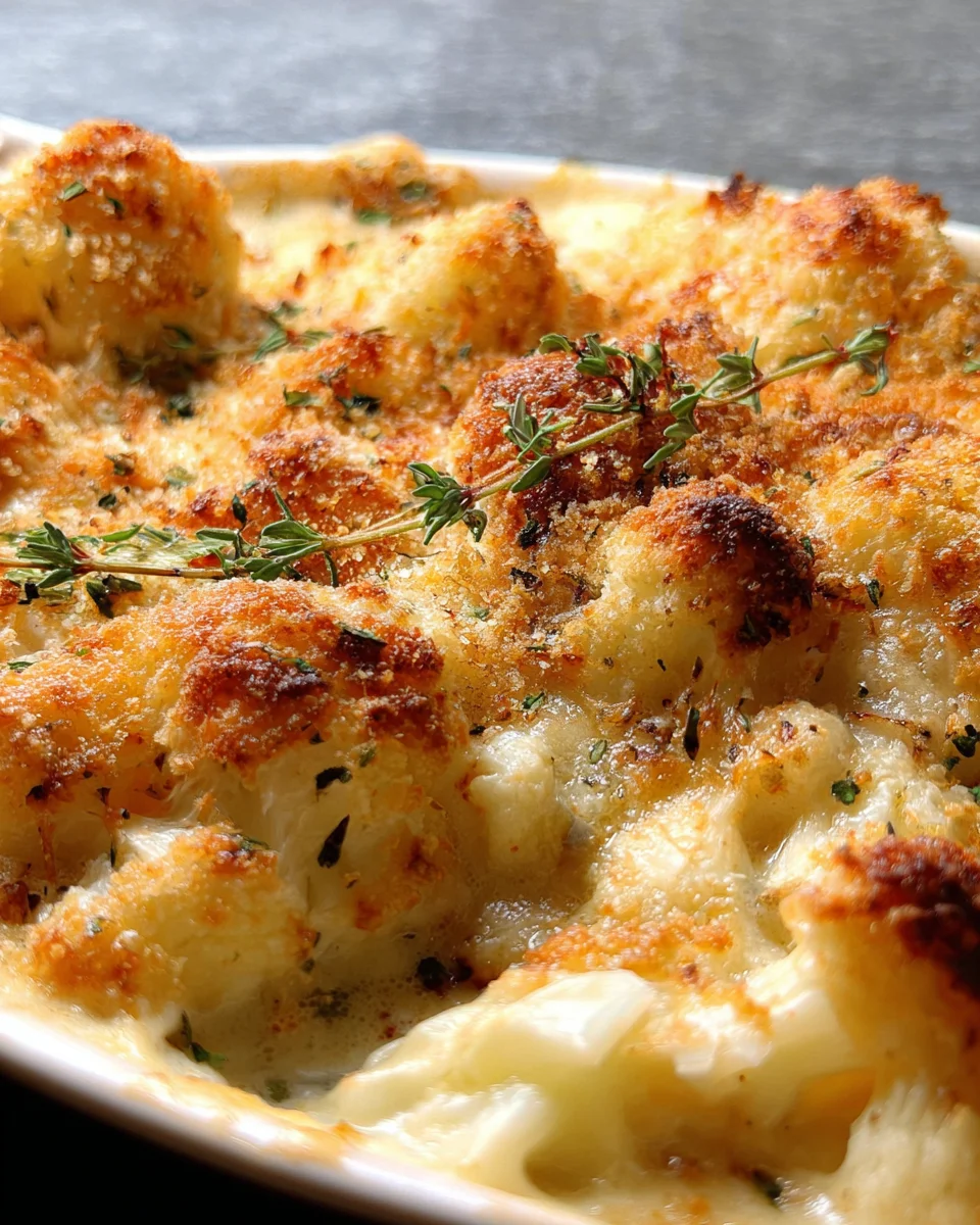 Creamy Baked Cauliflower Gratin