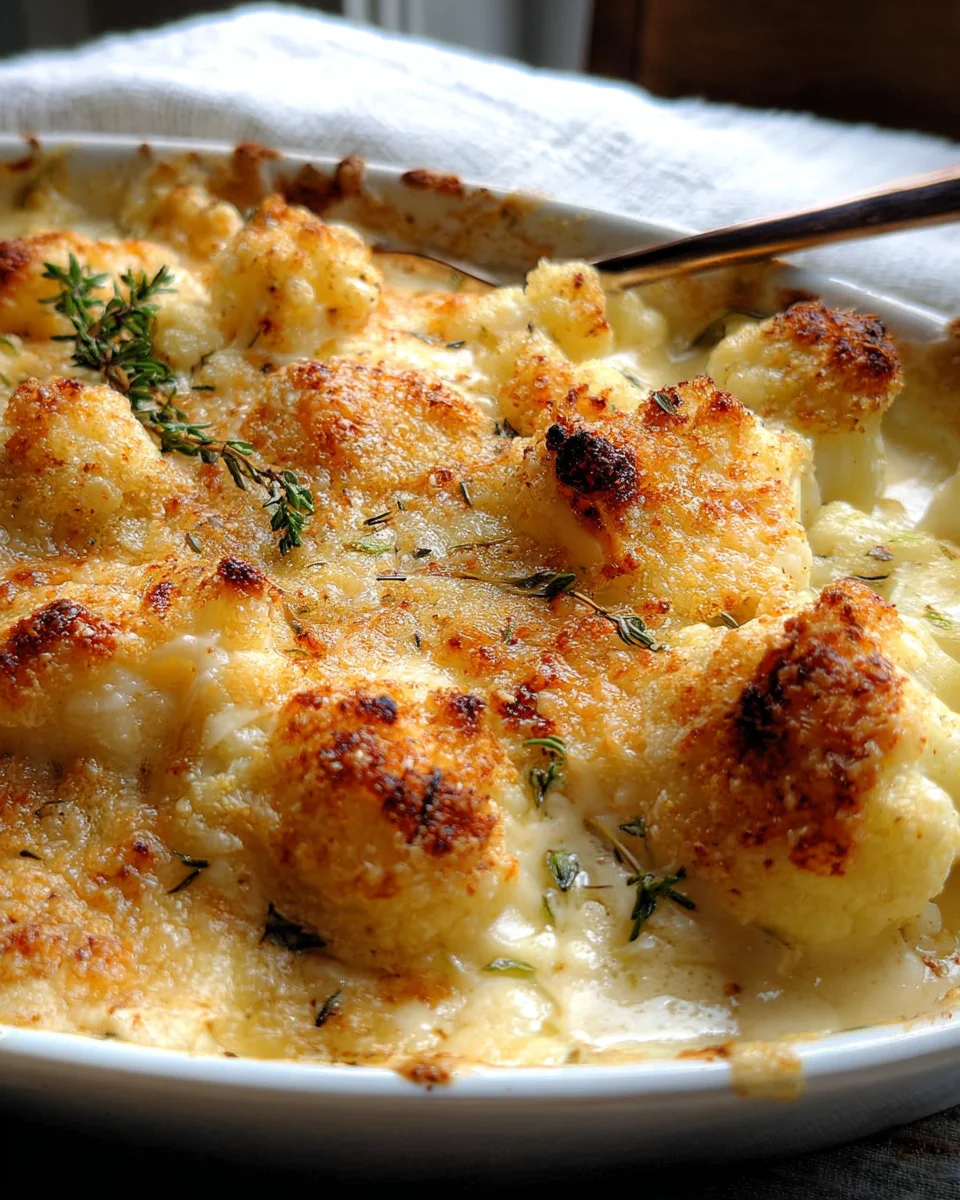Creamy Baked Cauliflower Gratin 20 Creamy