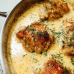 Creamy Oven Baked Chicken Thighs