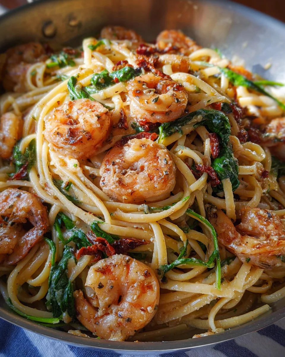 Creamy Tuscan Shrimp Linguine 26 Creamy Tuscan shrimp linguine