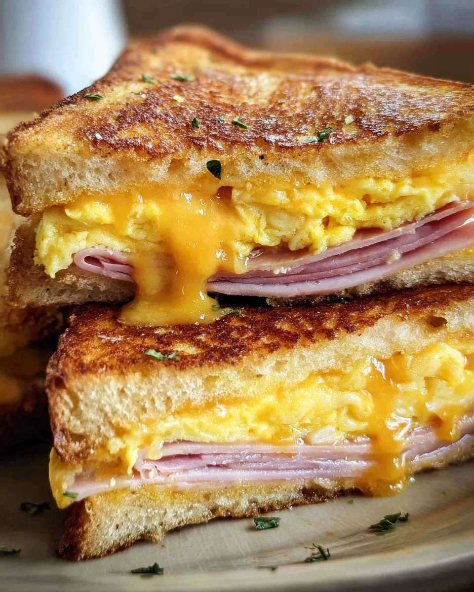 Egg and Ham Breakfast Sandwich