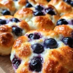 Fluffy Cottage Cheese Blueberry Cloud Bread