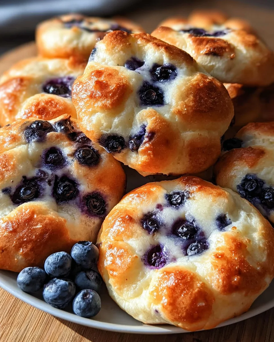 Fluffy Cottage Cheese Blueberry Cloud Bread 21 Fluffy