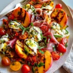 Grilled Nectarine Burrata Prosciutto Salad