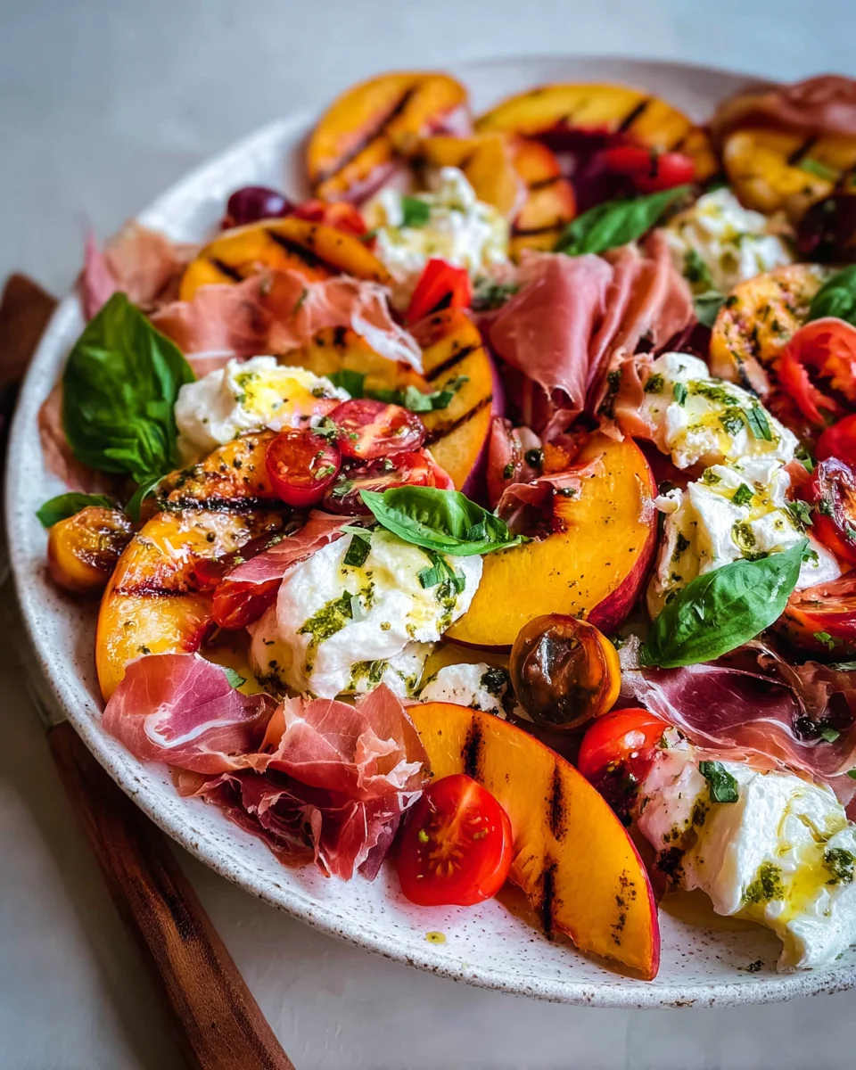 Grilled Nectarine Burrata Prosciutto Salad 20 Grilled