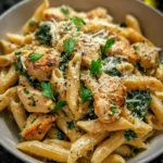 Healthy Garlic Parmesan Chicken Pasta