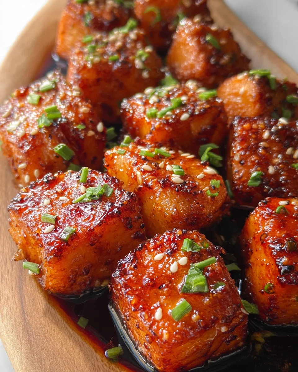 Honey Garlic Salmon Bites