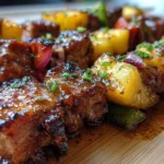 Pineapple BBQ Pork Skewers