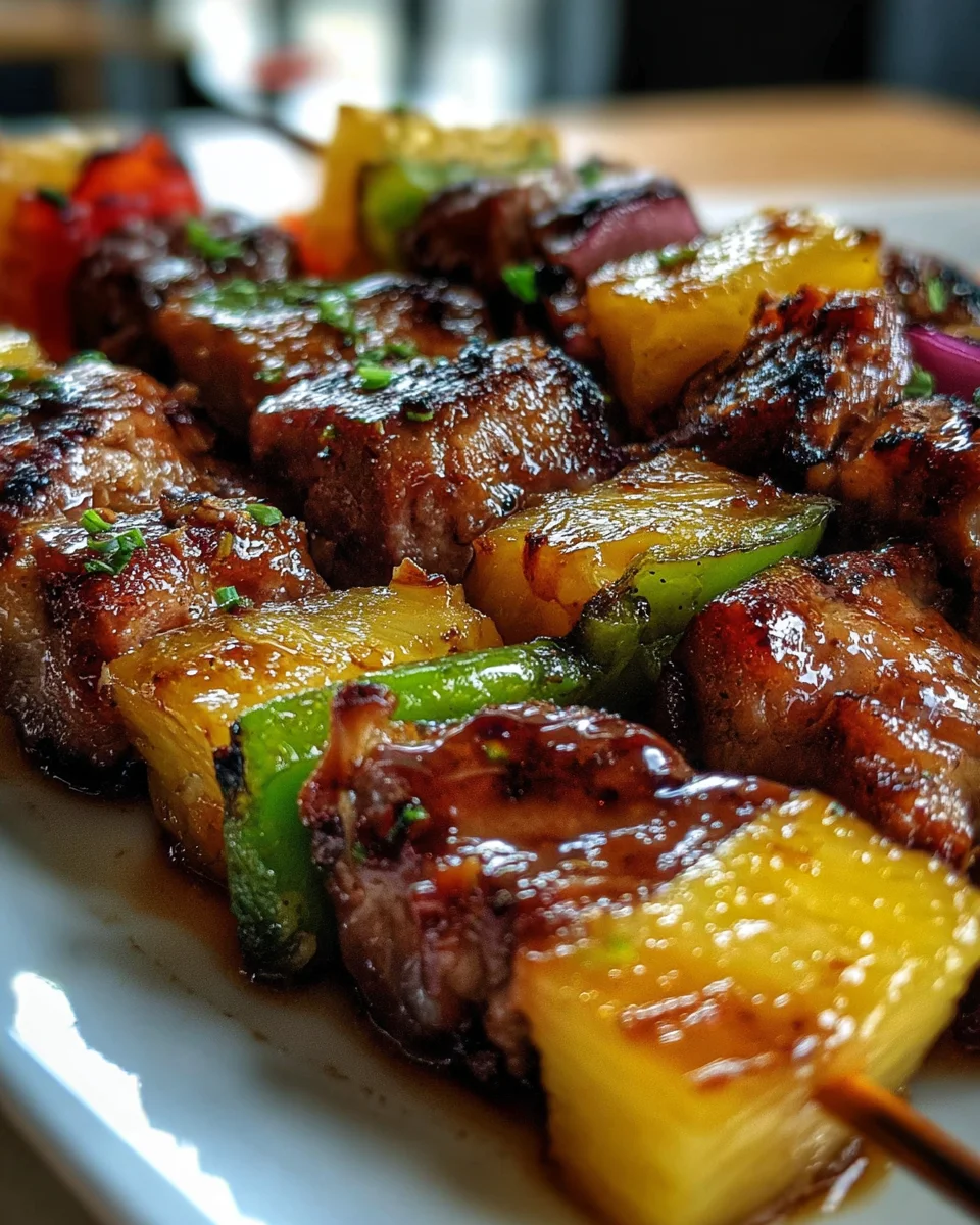 Pineapple BBQ Pork Skewers 23 Pineapple