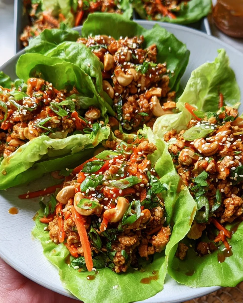 Thai Chicken Lettuce Wraps