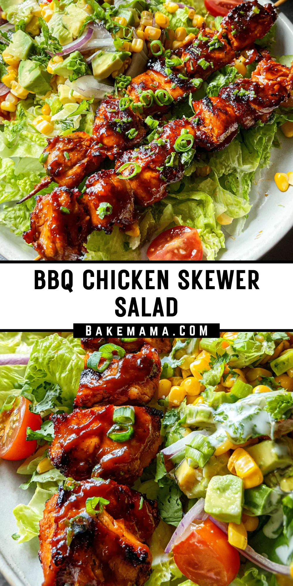 BBQ Chicken Skewer Salad 19 Pinterest Hidden Image
