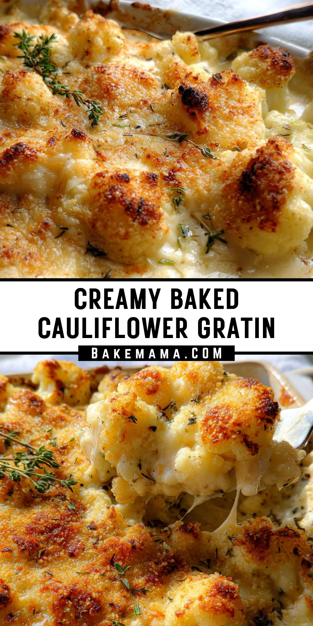 Creamy Baked Cauliflower Gratin 18 Pinterest Hidden Image