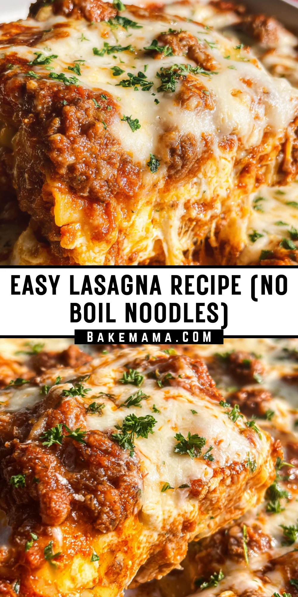 Easy Lasagna Recipe (No Boil Noodles) 19 Pinterest Hidden Image