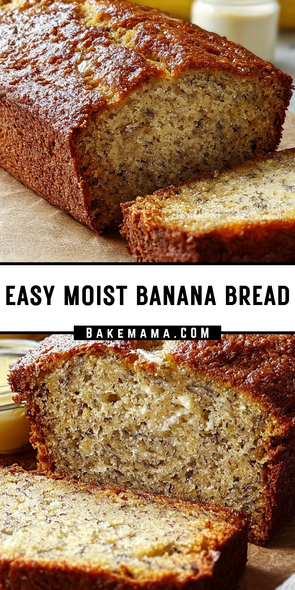 Easy Moist Banana Bread 22 Pinterest Hidden Image
