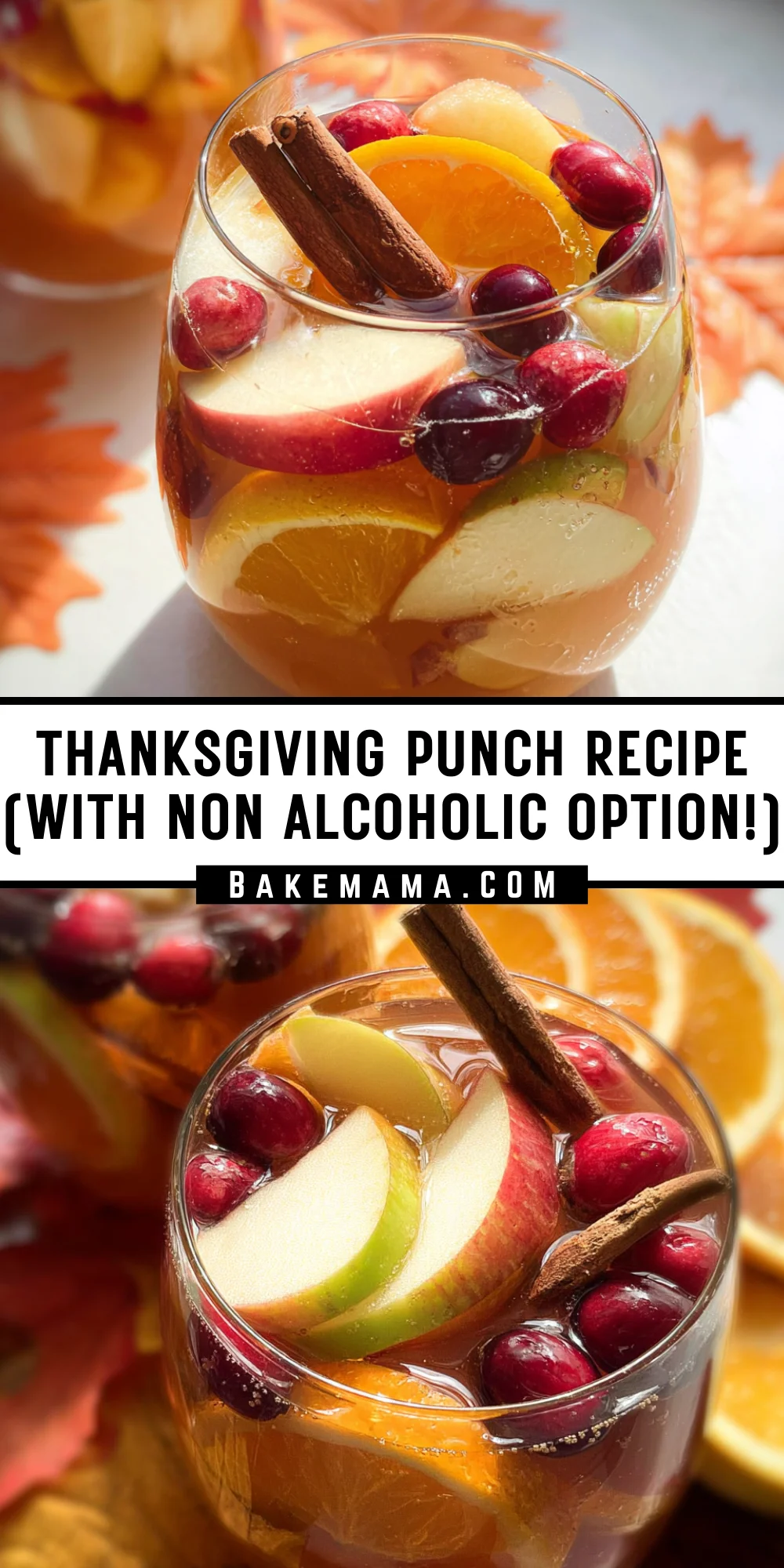 Thanksgiving Punch Recipe (with non alcoholic option!) 18 Pinterest Hidden Image