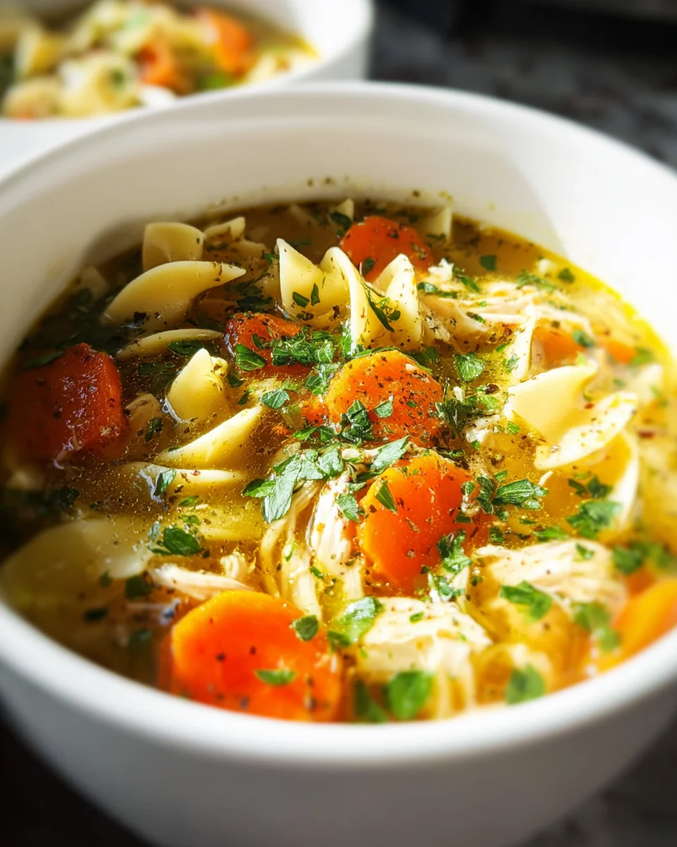 Best Chicken Noodle Soup with Egg Noodles
