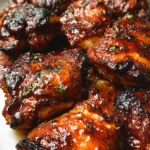 Caramelized BBQ Chicken Thighs in the Oven