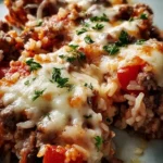 Cheesy Hamburger Rice Casserole