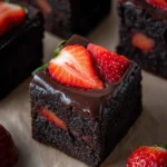 Chocolate Covered Strawberry Brownies