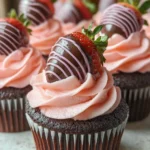 Chocolate Covered Strawberry Cupcakes