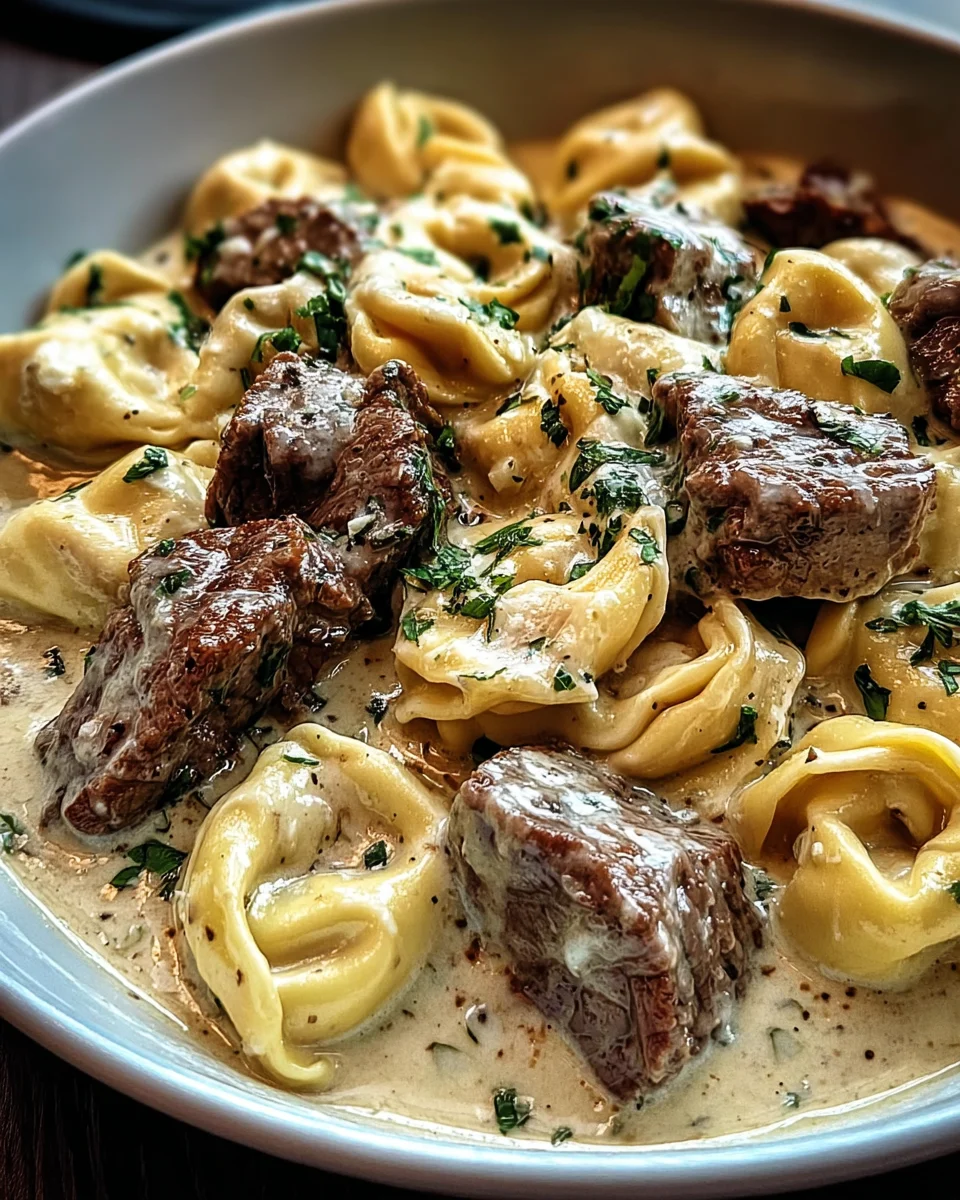 Cracked Garlic Steak Tortellini in Creamhouse Sauce Bliss