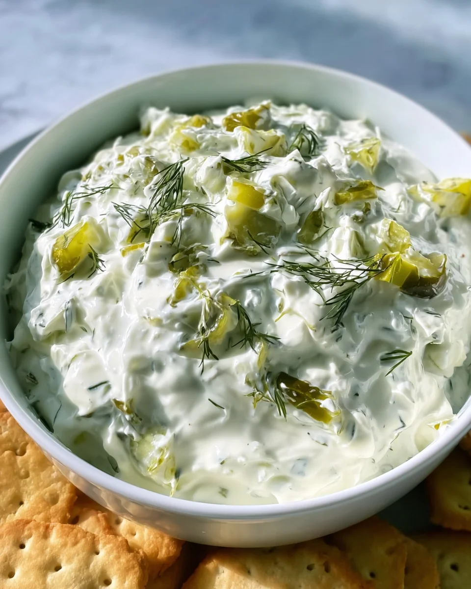 Creamy Dill Pickle Cottage Cheese Dip