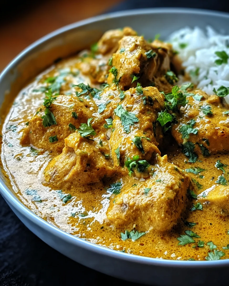 Creamy Homemade Chicken Korma Perfect with Flatbread or Rice