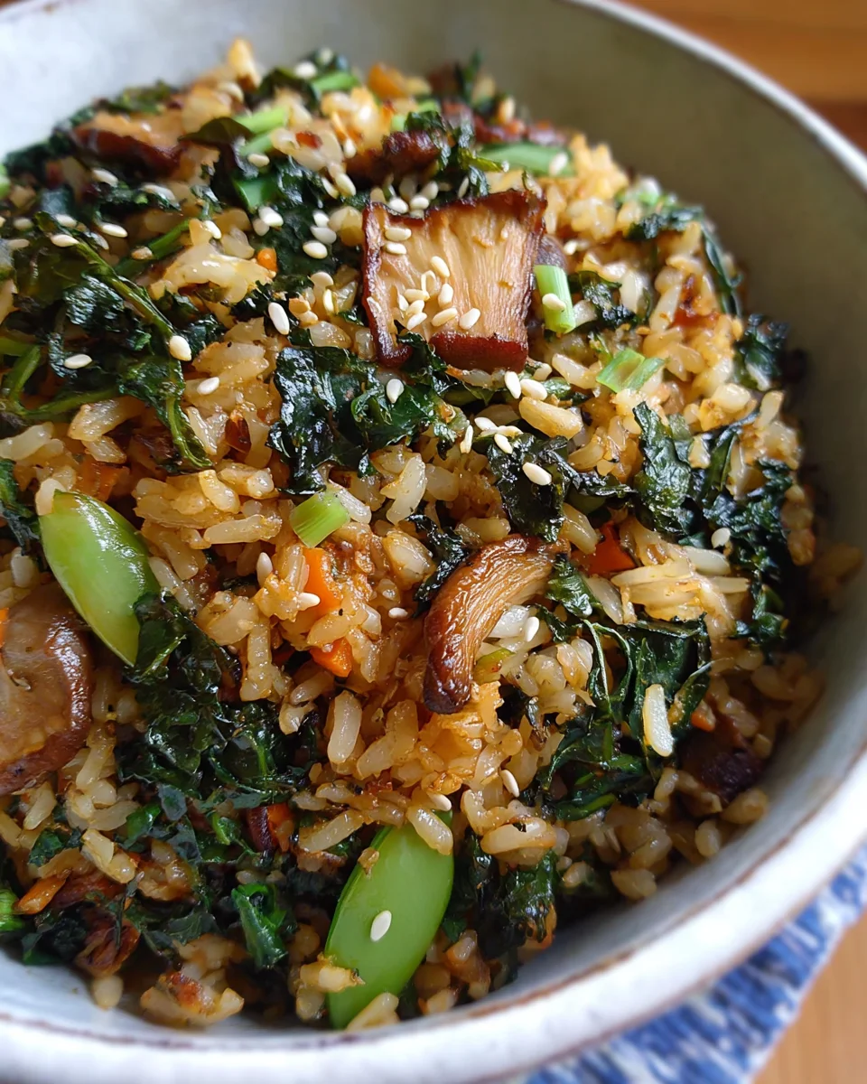 Crispy Kale and Shiitake Fried Rice 25 Crispy