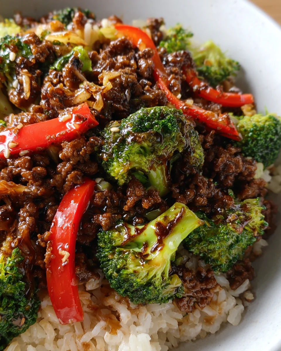 Ground Beef and Broccoli