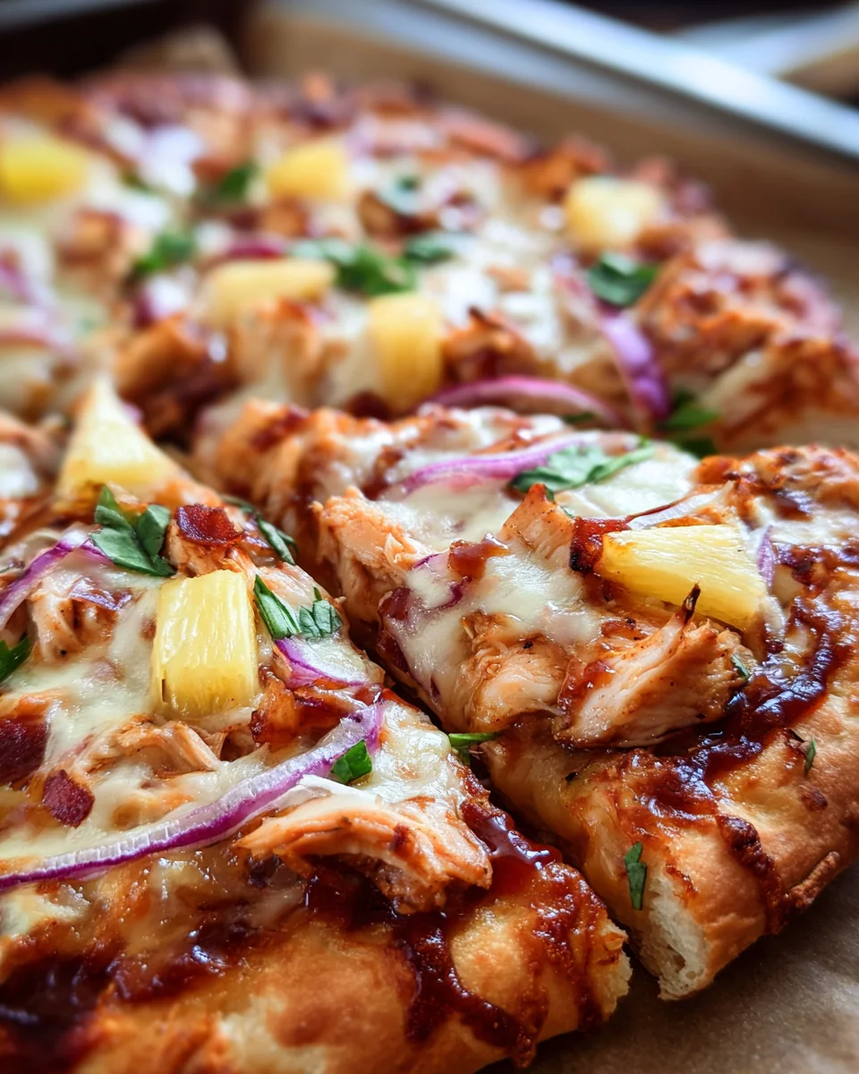 Hawaiian BBQ Chicken Pizza 19 Hawaiian