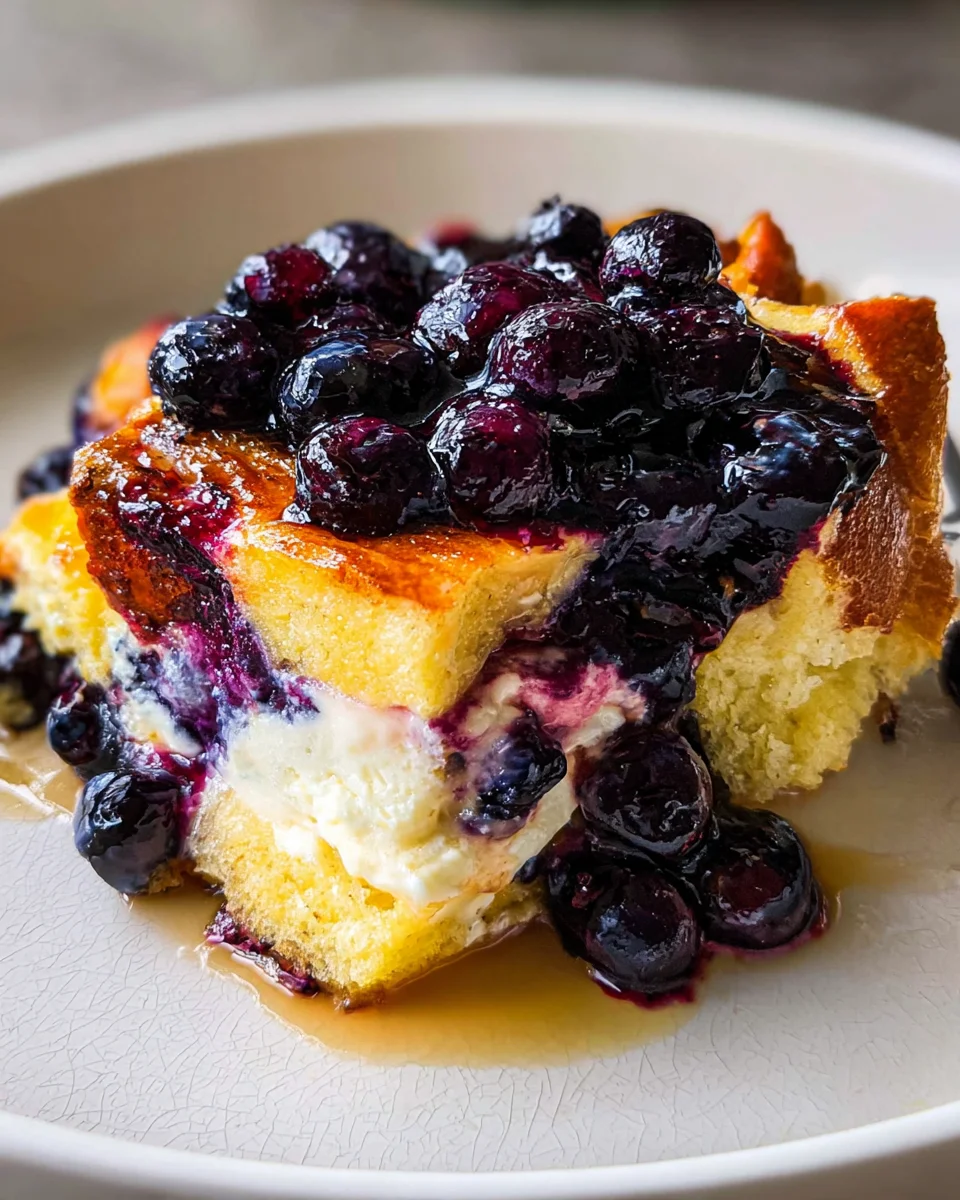 Overnight Blueberry French Toast Casserole