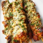 Ranch Garlic Parmesan Chicken Skewers