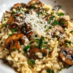 Risotto Mushrooms Italian Dish