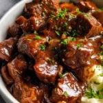 Slow Cooker Beef Tips and Gravy