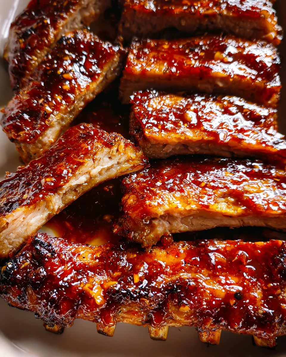 Sticky Oven Barbecue Ribs