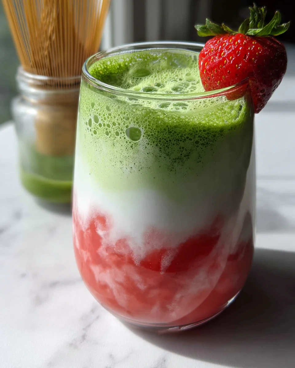 Strawberry Matcha Latte