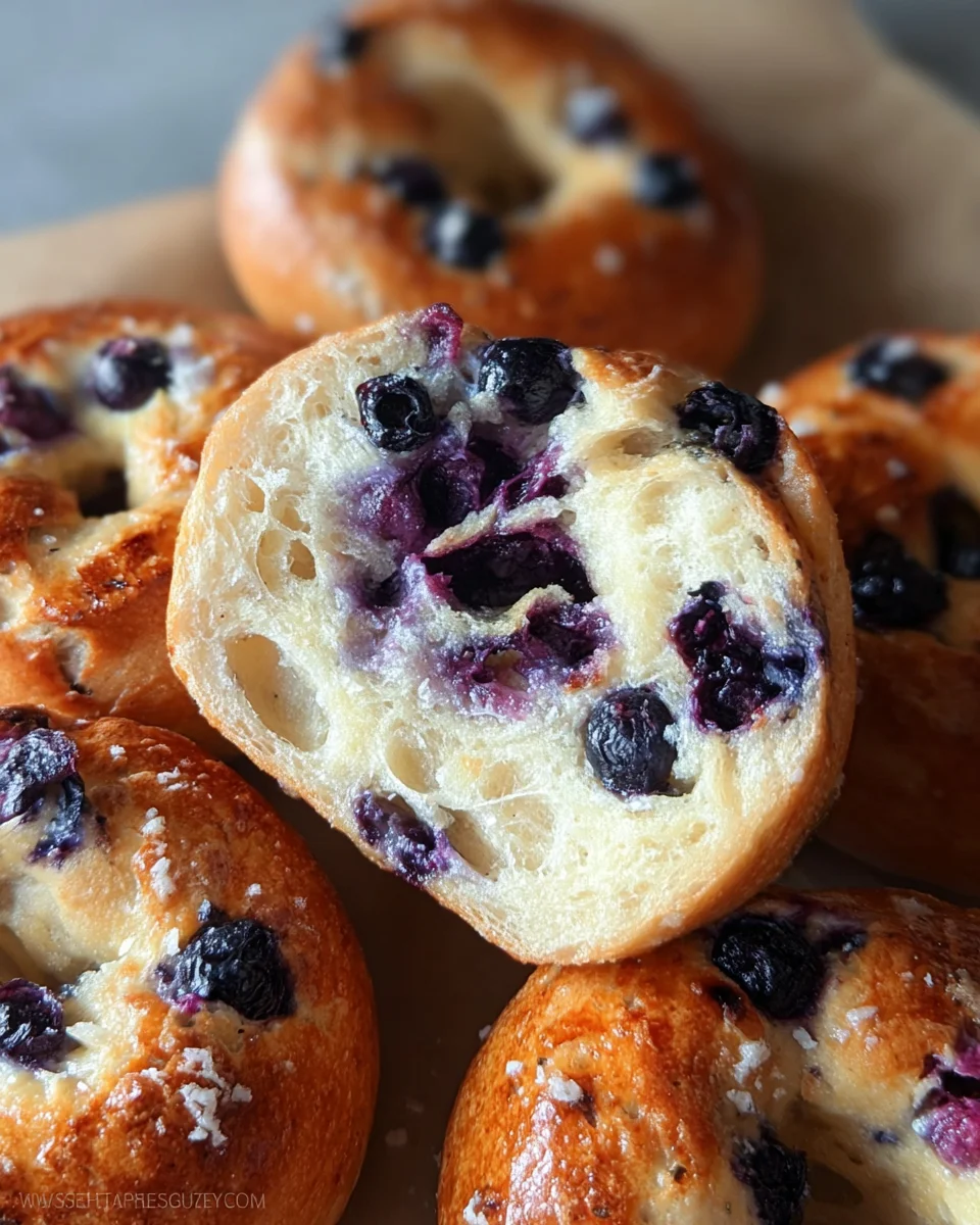 Three Ingredient Blueberry Bagels (High Protein, Low Carb)