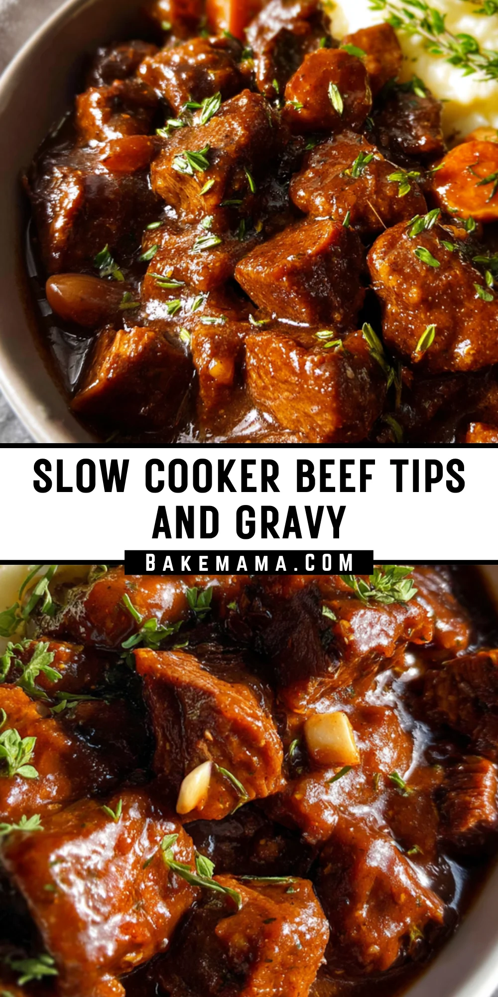 Slow Cooker Beef Tips and Gravy 20 Pinterest Hidden Image