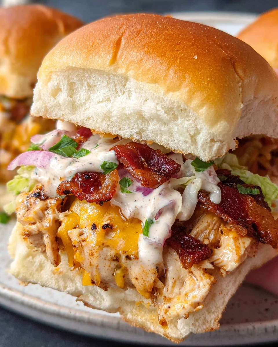 BBQ Chicken Ranch Sliders