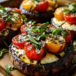 Caprese Stuffed Garlic Butter Portobellos